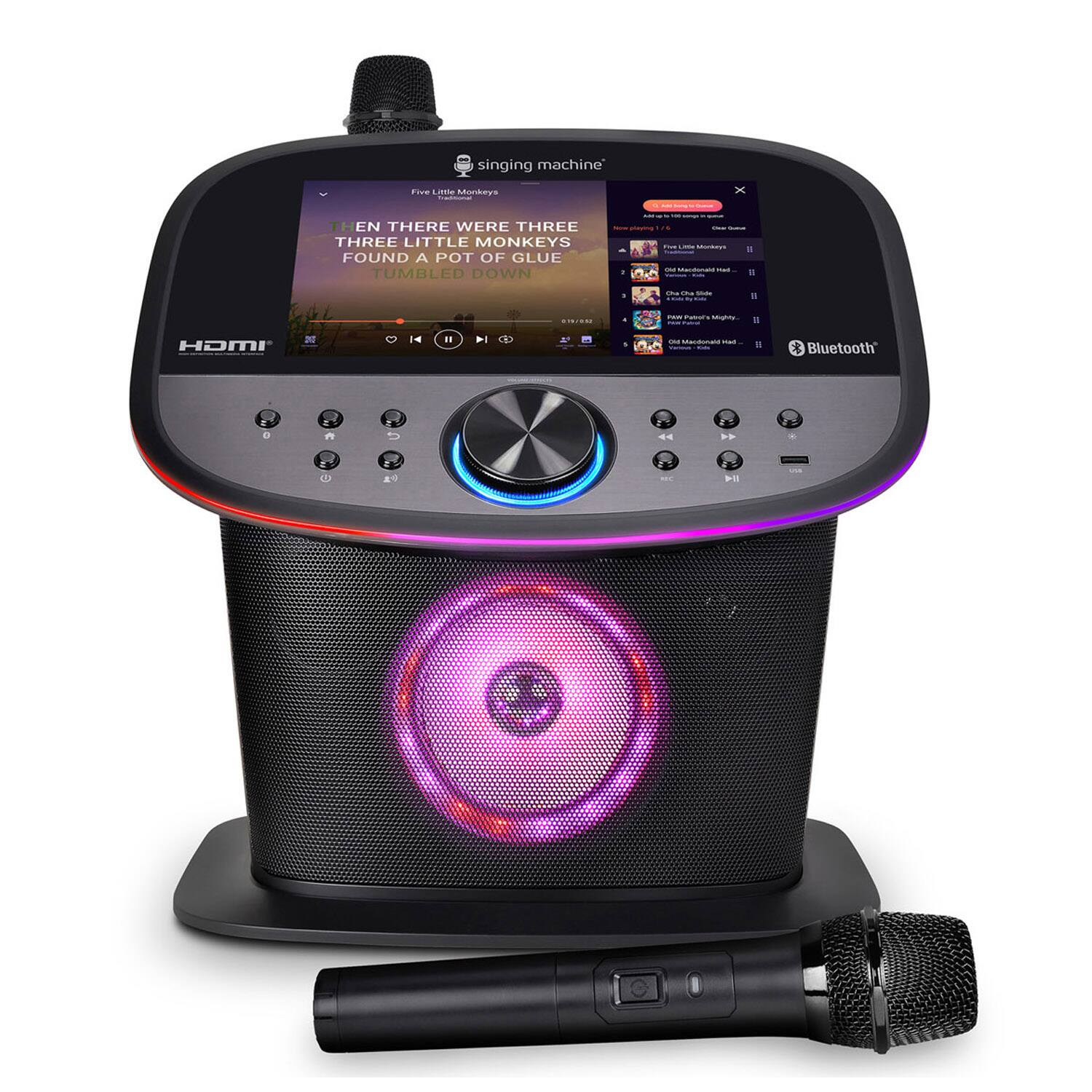 singing machine

Five Little Monkeys

THERE WERE THREE THREE LITTLE MONKEYS FOUND A POT OF GLUE TUMBLED DOWN

HDMI

Bluetooth