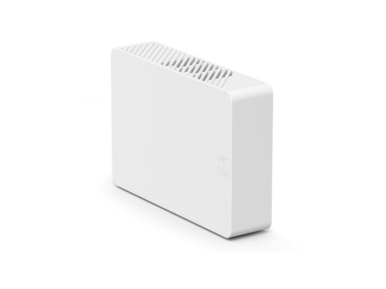 Alt View 4. Seagate - Seagate Expansion 8TB External Hard Drive HDD - USB 3.0, with Rescue Data Recovery Services (STKP8000404) White - White.