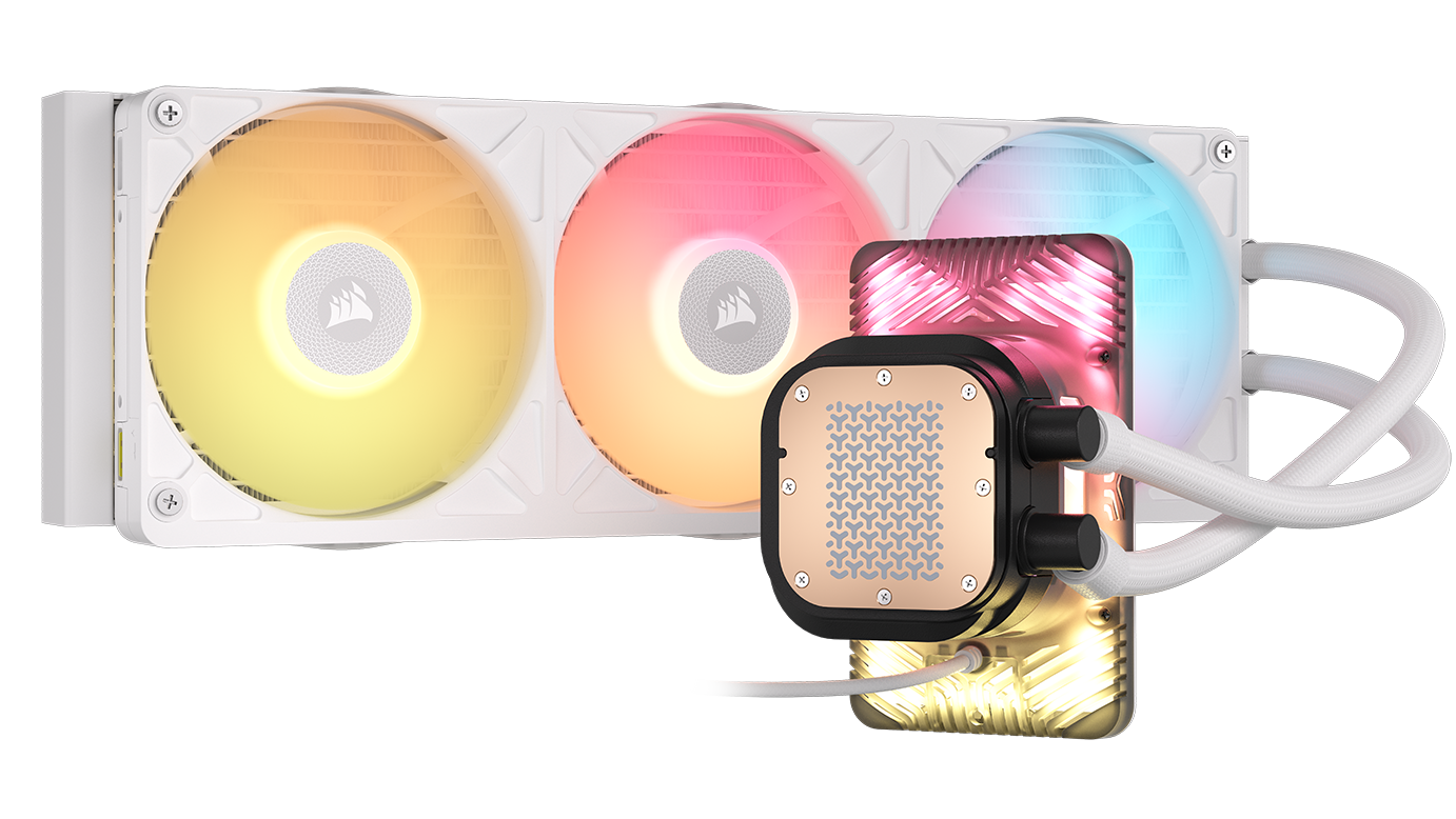 Alt View 7. CORSAIR - iCUE LINK TITAN II 360 RX LCD AIO Liquid CPU Coolers - White.