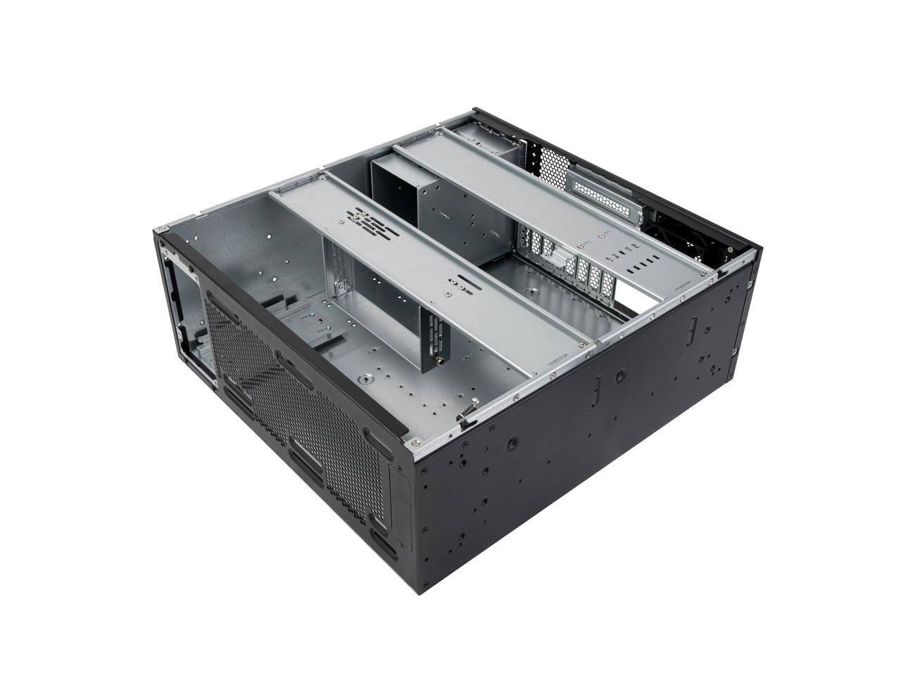 Alt View 4. SilverStone - SilverStone RM47-502-I 4U Rackmount Chassis w/Front Access Slots - Silver.