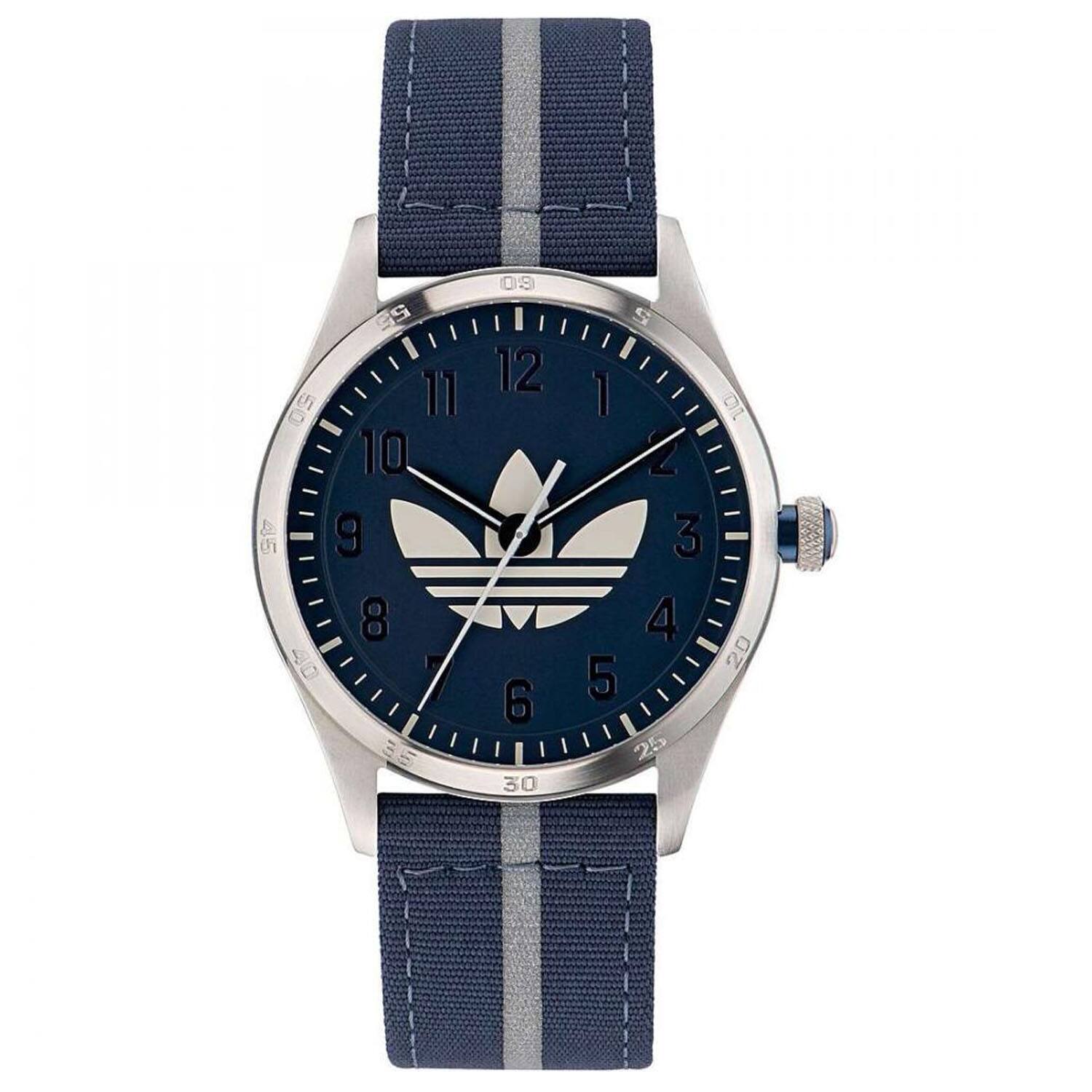 Front. adidas - Adidas Men's Originals Code Four Blue Dial Watch - AOSY23041 - Blue.