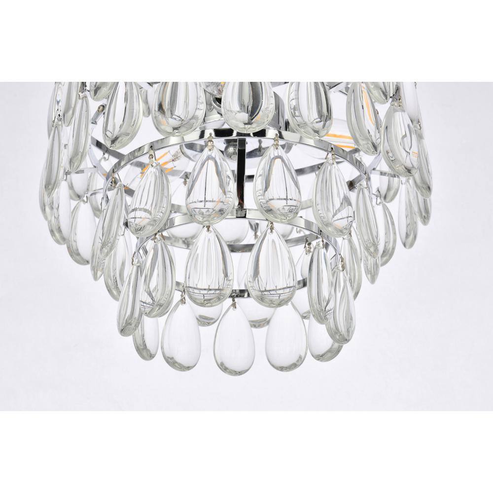 Alt View 3. Elegant Lighting - Mila 12 inch pendant in chrome - Chrome.