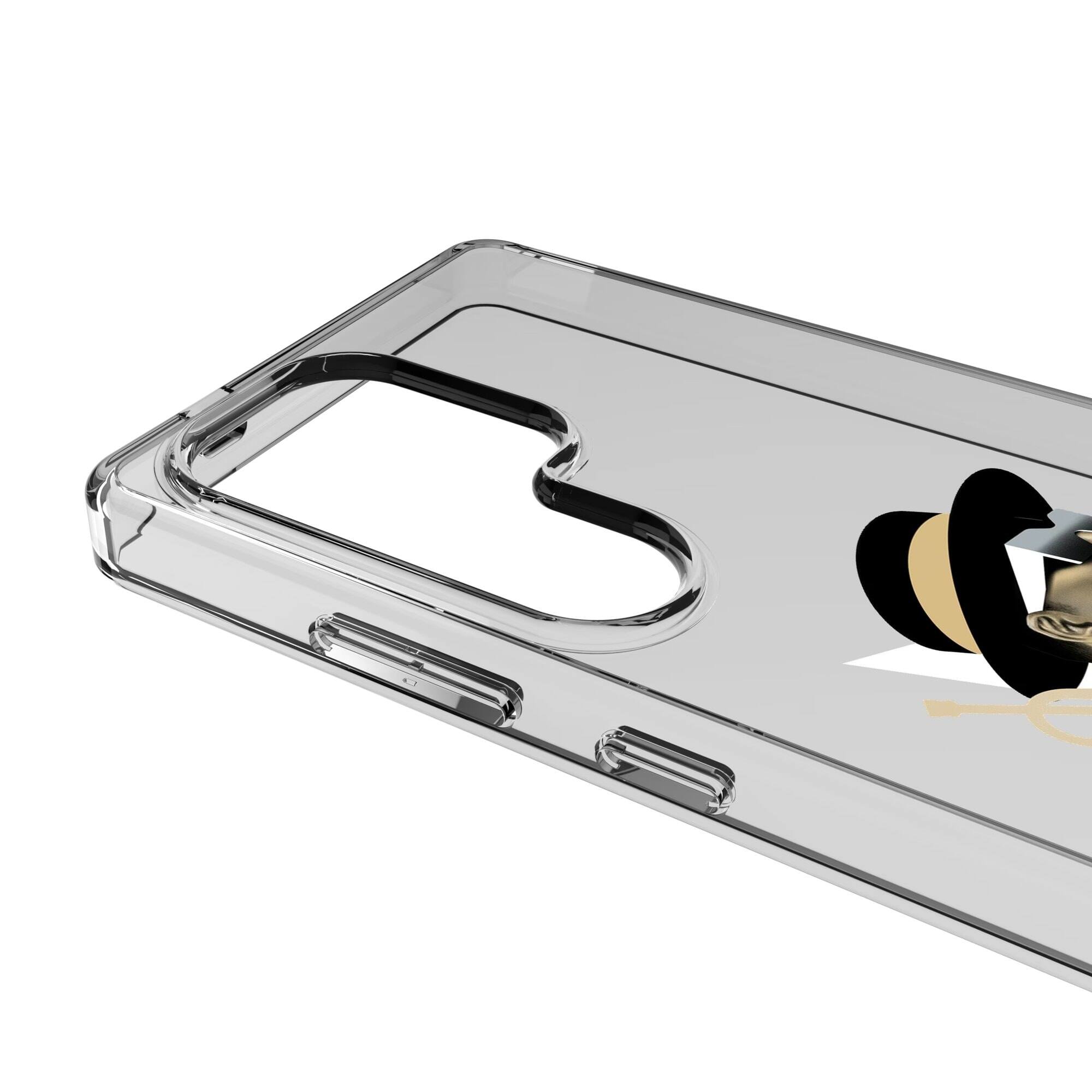 Alt View 2. Keyscaper - New Orleans Saints Galaxy Clear Case - S25 - Multicolor.