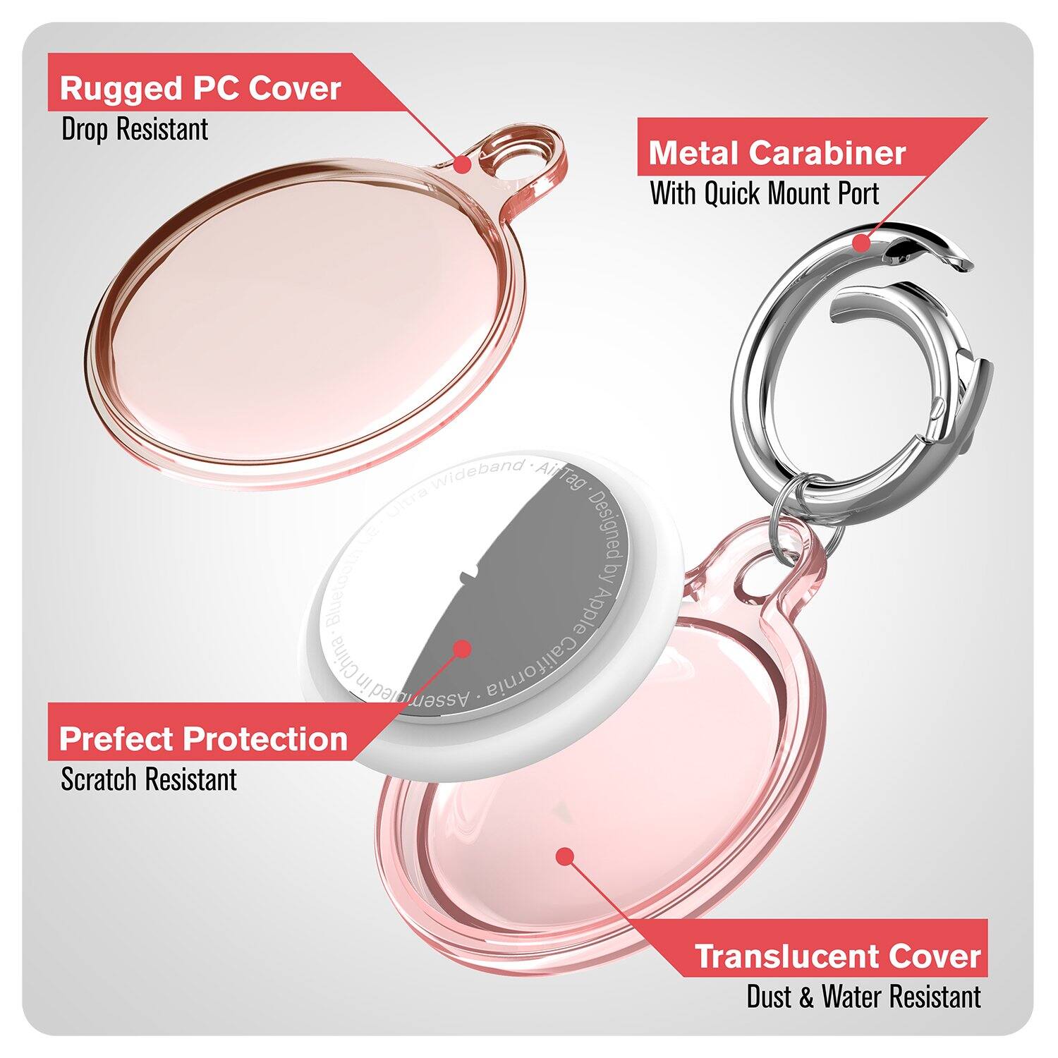 Rugged PC Cover Drop Resistant Metal Carabiner With Quick Mount Port Wideband Al Tag Mltra Designed Bluetoothle by Blue Apple China California in Assembled Used Prefect Protection Scratch Resistant Translucent Cover Dust & Water Resistant