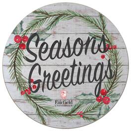 Jardine - Fairfield Stags 20'' x 20'' Season's Greetings Circle - White