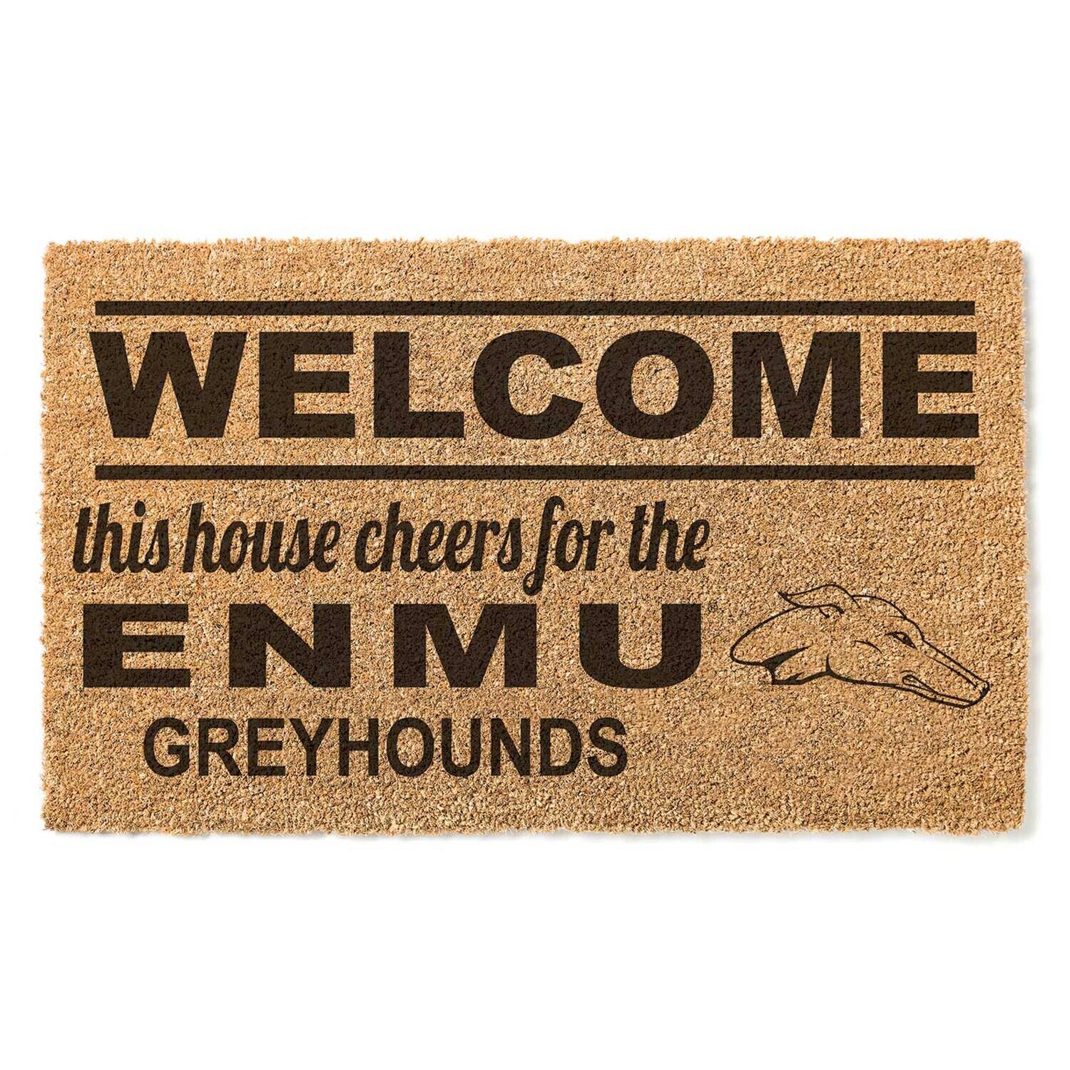 Jardine - Eastern New Mexico Greyhounds 18" x 30" Welcome Doormat - Brown