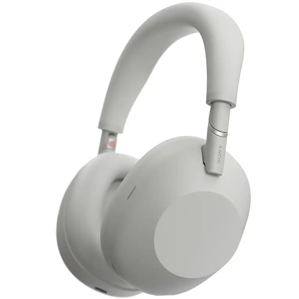 Alt View 2. Sony - Best Wireless Noise Canceling Headphones Platinum Silver with Wood Stand Bundle.