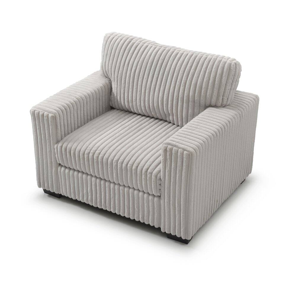 Front. Glory Furniture - Teddy Chair - Ivory.