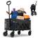 Front. Bestier - Bestier Upgraded Folding Wagon with Adjustable Handle with Wheels - Black.