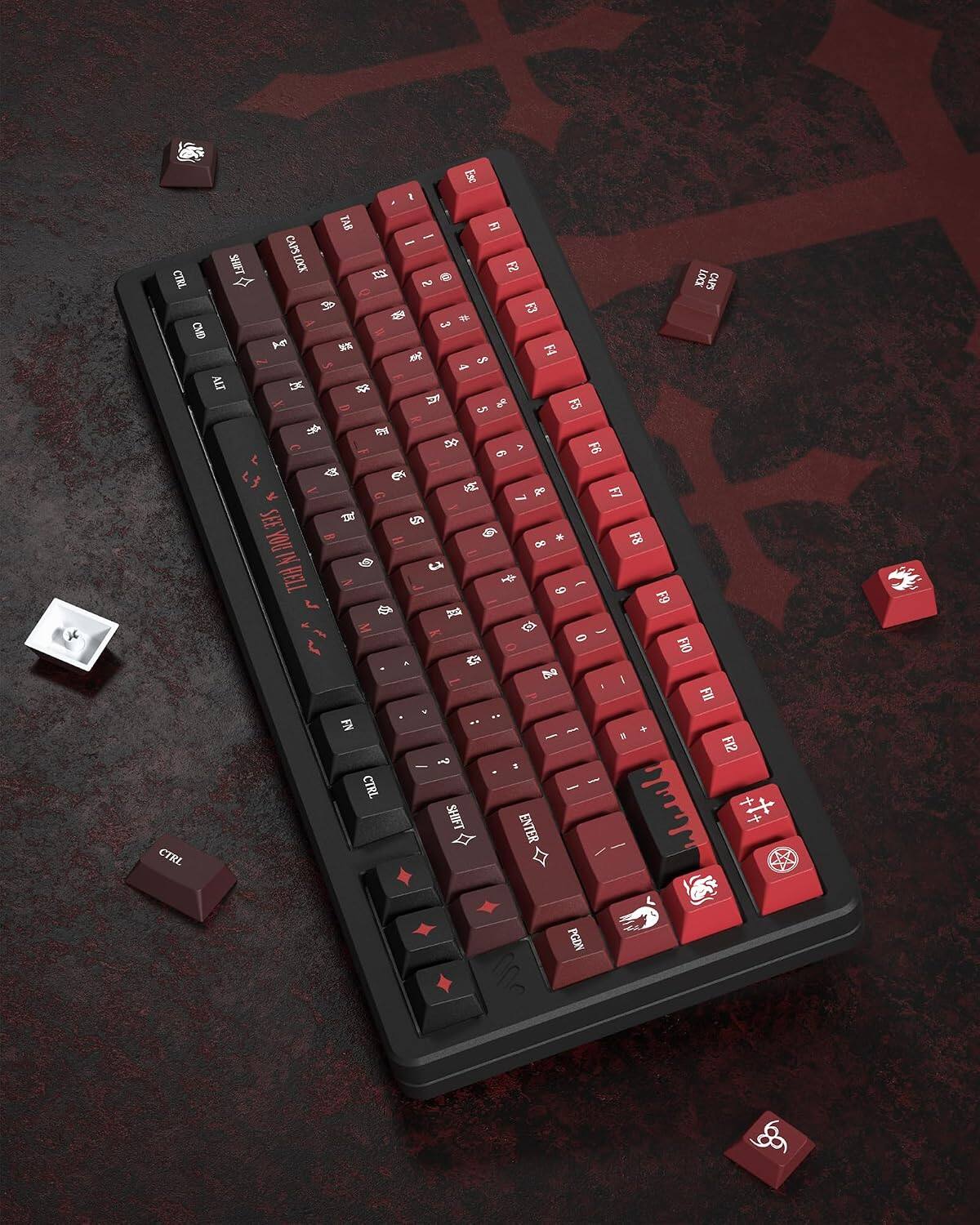 SHIFT CTRL CMD ALT  
CAPS LOCK  
TAB  
Esc 1 ! - 2 222 S  =  $  &  
F3  
LOCK CAPS  
CTRL  
SEE YOU HELL  
et DV S  2  FN CTRL SHIFT  
0 ENTER  
o  
F7 F8 I  
F9 F10 F11 F12  
PGDN