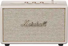 Front. Marshall - Acton IV Bluetooth Home Speaker with Volume / Bass / Treble Controls and 3.5 mm Auxilary / RCA Inputs - Cream.