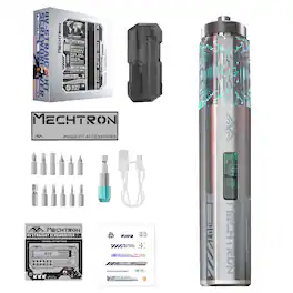 MECHTRON - TL-I007S Pro Electric Screwdriver, 270 RPM, 1500 mAh Battery, USB-C Charging, LED, Magnetic Bit, Precision Repair Tool - Silver Gray