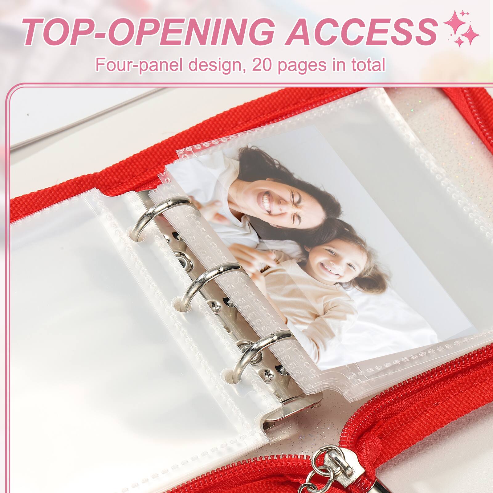 TOP-OPENING ACCESS  
Four-panel design, 20 pages in total