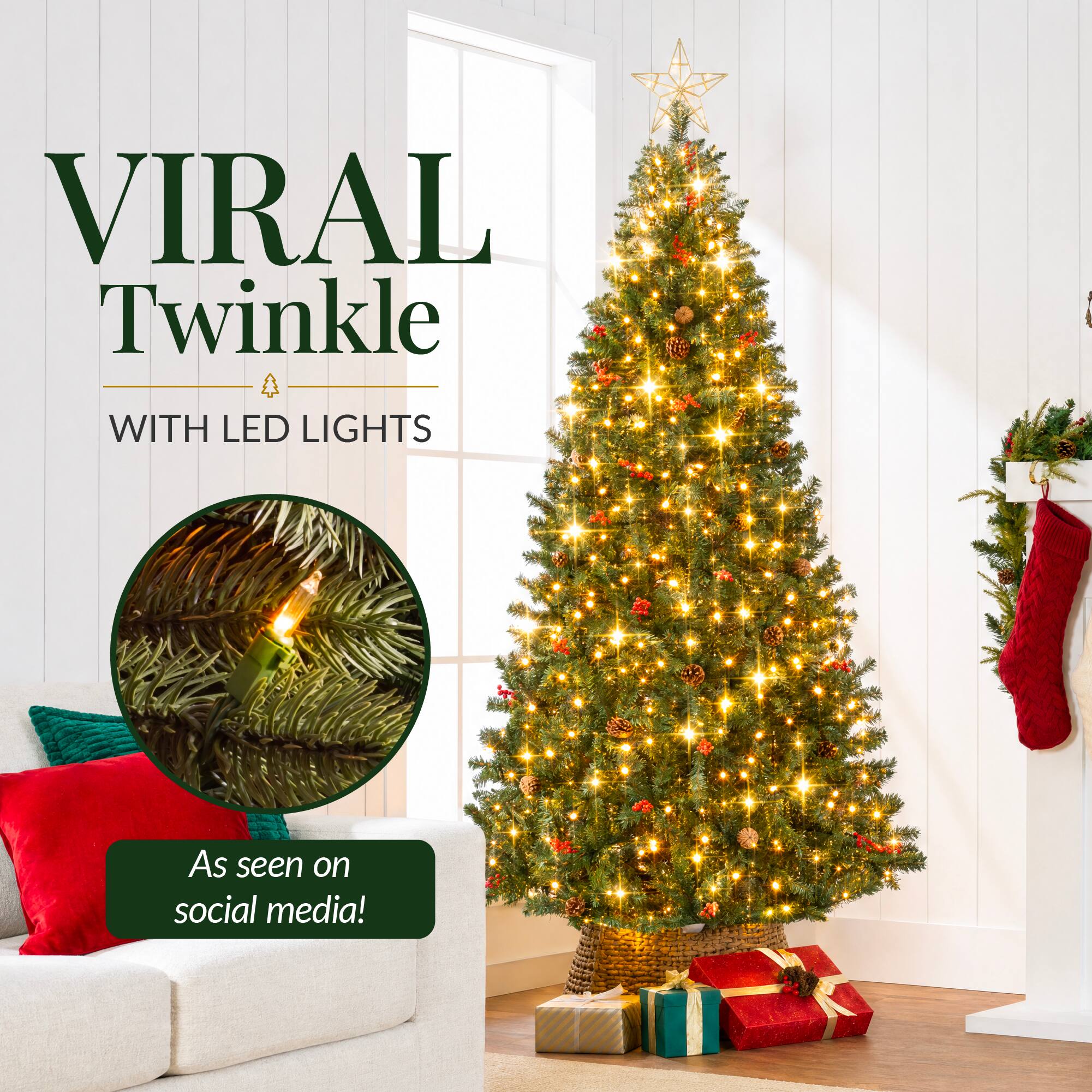 VIRAL Twinkle  
WITH LED LIGHTS  
As seen on social media!