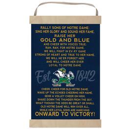 Jardine - Notre Dame Fighting Irish Fight Song Banner Sign - Navy