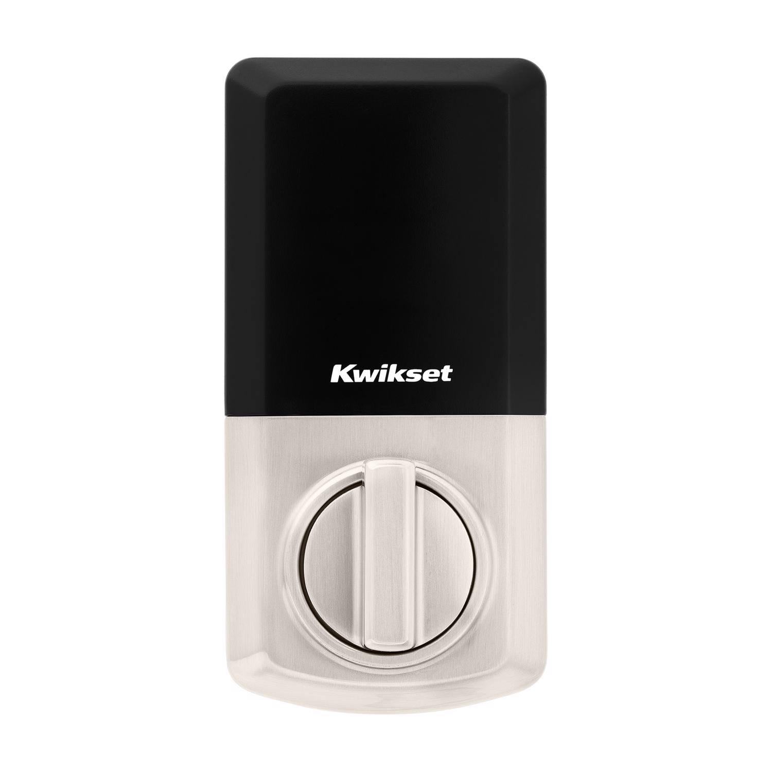 Left. Kwikset - Kwikset 270 SmartCode Satin Nickel Metal Electronic Touch Pad Deadbolt.