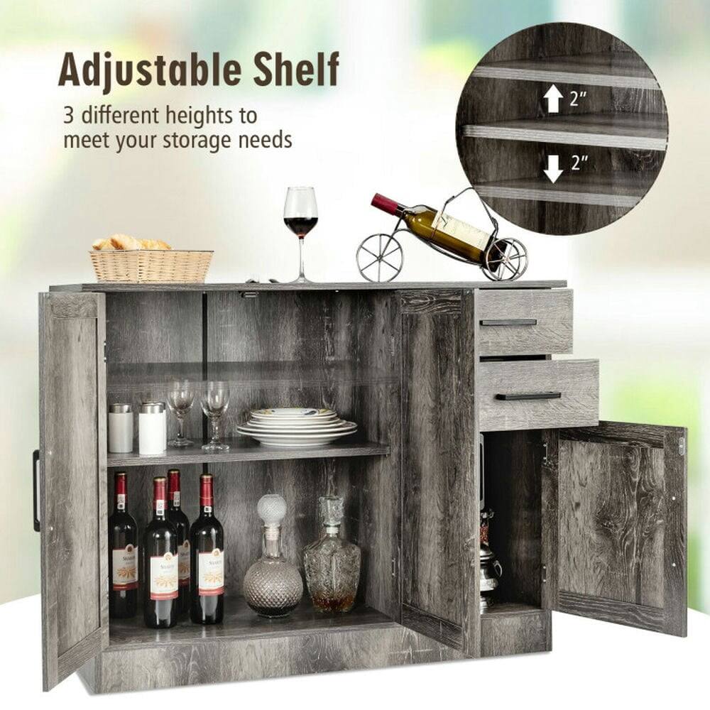 Adjustable Shelf  
3 different heights to meet your storage needs  
2"  
2"