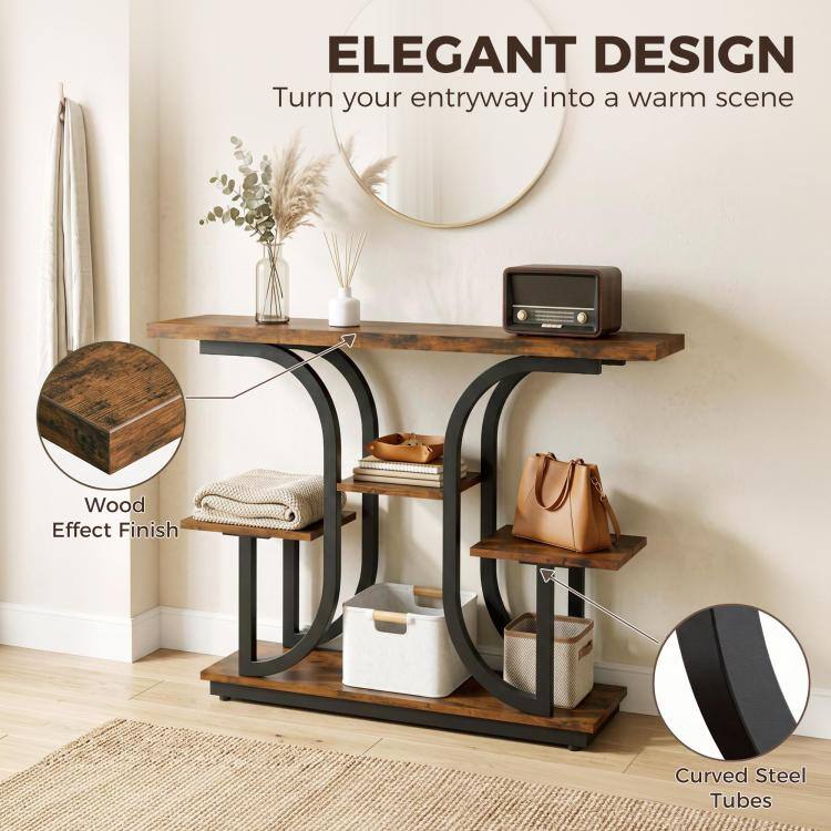 ELEGANT DESIGN  
Turn your entryway into a warm scene

Wood Effect Finish  
Curved Steel Tubes