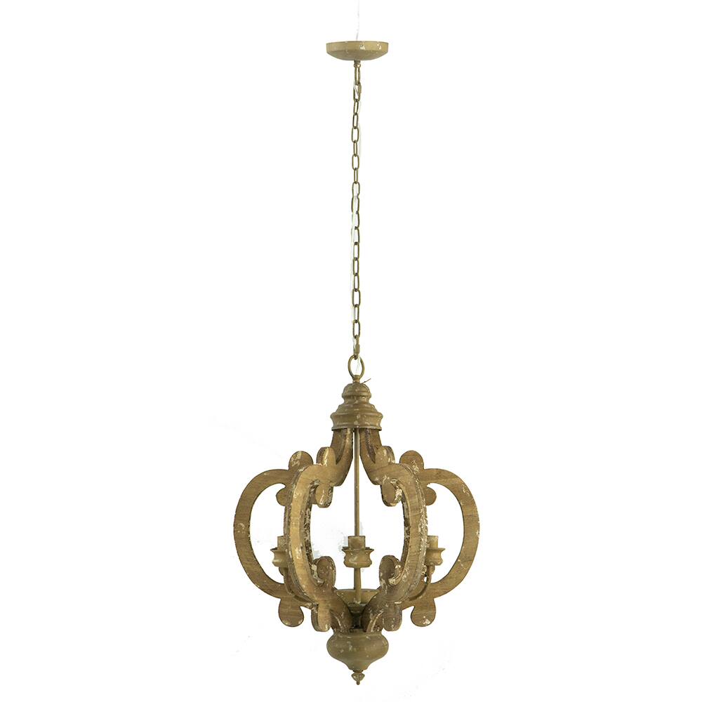Angle. APRILSOUL - Farmhouse Chandelier 6-Light Wood Chandelier Pendant Light Fixture with Adjustable Chain Bulb Not Included.