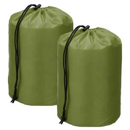 Unique Bargains - Drawstring Bag w/ Toggle & Cinch, Portable Outdoor Ditty Bag, 3x7in & 2pcs for Backpacking/Camping/Traveling - Army Green