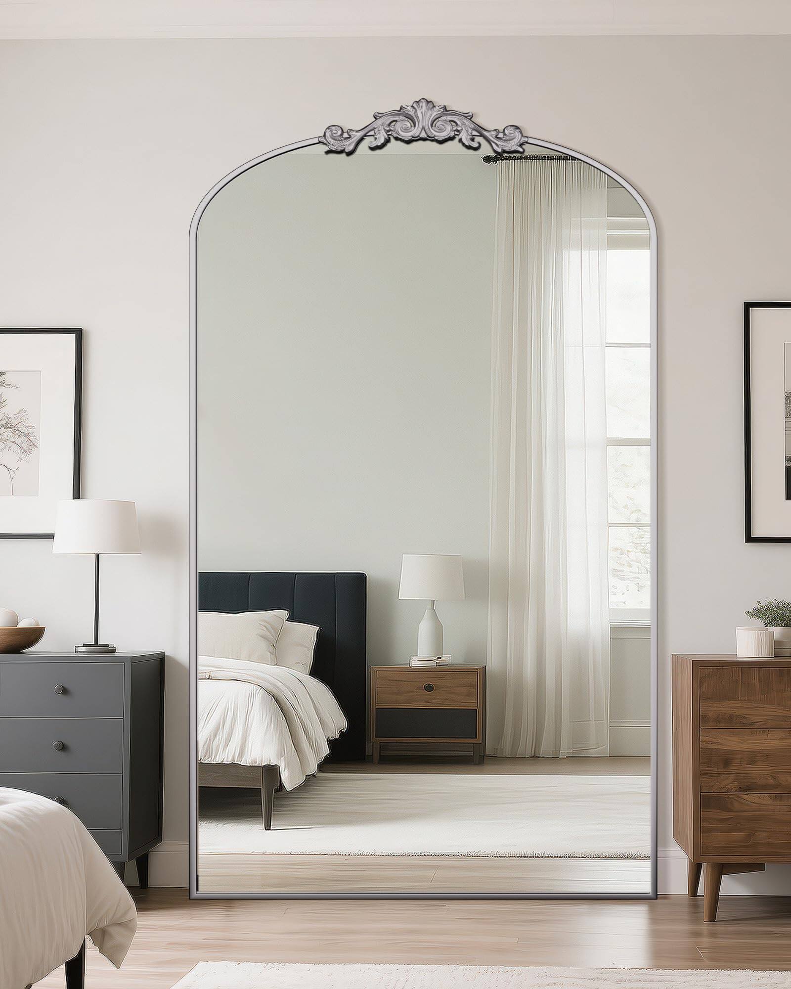 Silver 81"L x 41"W Retro Style