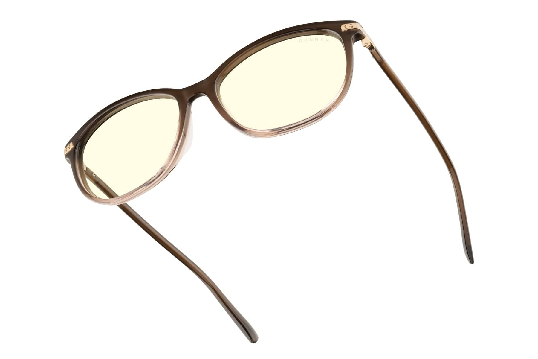 GUNNAR - Womens Computer Glasses - Ingrid, Cocoa Fade Crysta, Amber Lens - Blue Light Blocking, Releive Dry Eye - Cocoa Fade Crystal