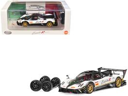 CM Models - Pagani Zonda Revolucion and Carbon with Extra Wheels 1/64 Diecast Model Car by CM Model - White