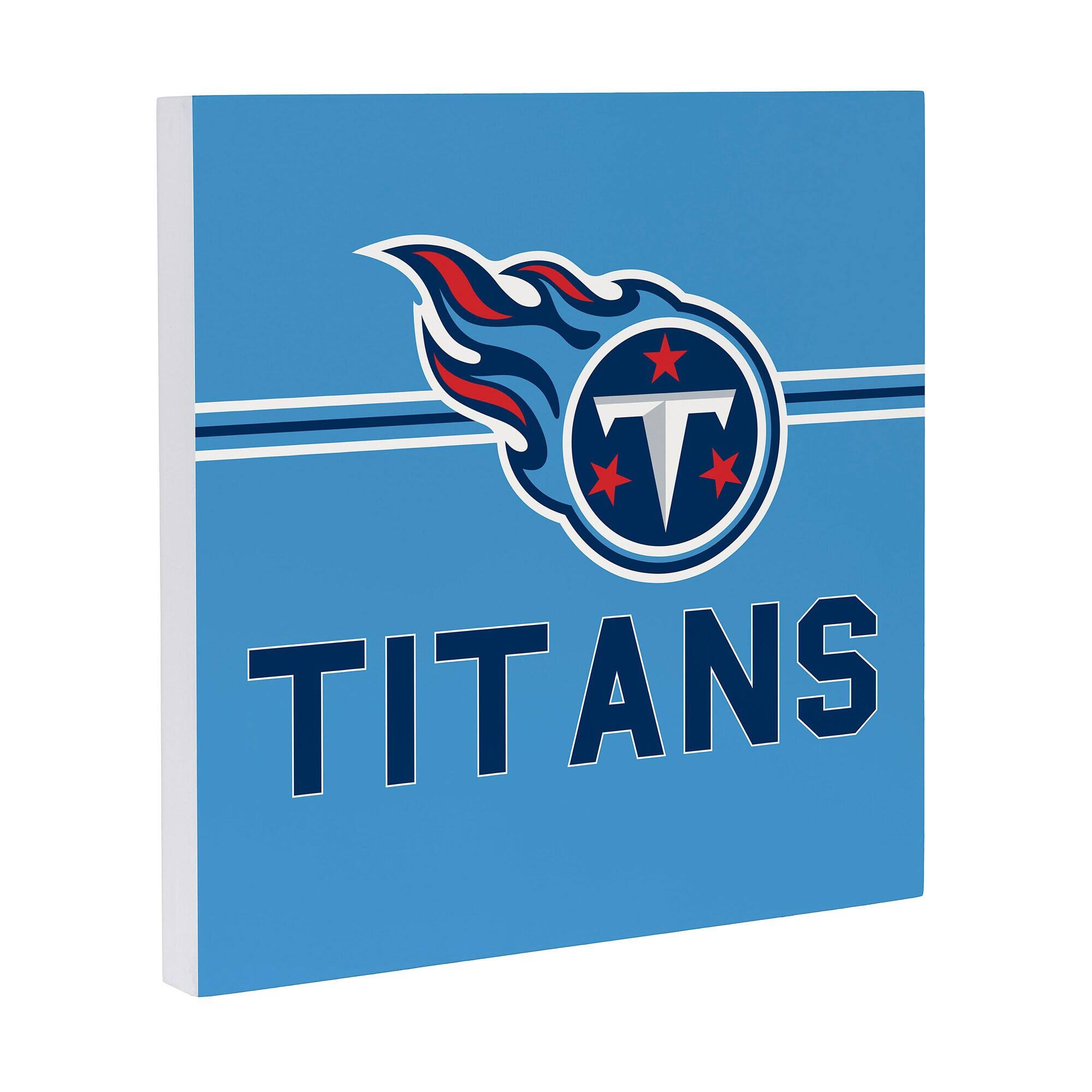 Alt View 1. Evergreen Enterprises - Tennessee Titans 12" x 12" Wood Wall Sign - Multicolor.