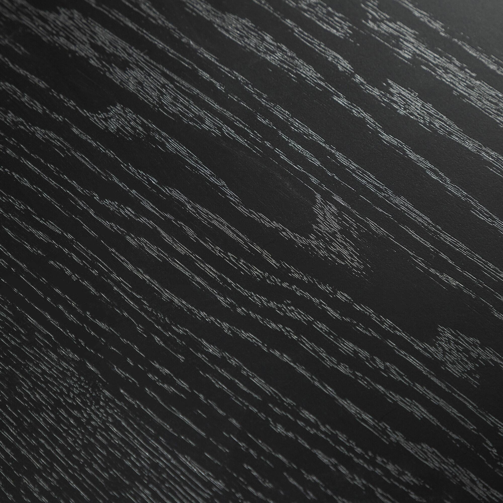 Alt View 3. PexFix - Solid Oak Farmhouse Dining Table for 8, 79" Minimalist Oval Kitchen Table with Double Pedestal Base - Black.