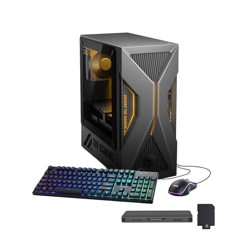 ASUS - TUF 15L Gaming Desktop,Intel Core i7-13620H,32GB RAM,2TB SSD+1TB Dock Set,NVIDIA GeForce RTX 5060,Win 11 Pro - Gray