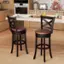 Alt View 1. Costway - 29" Swivel Bar Stools Set of 2 Footrest & Rubber Wood Frame for Kitchen Island - Brown.