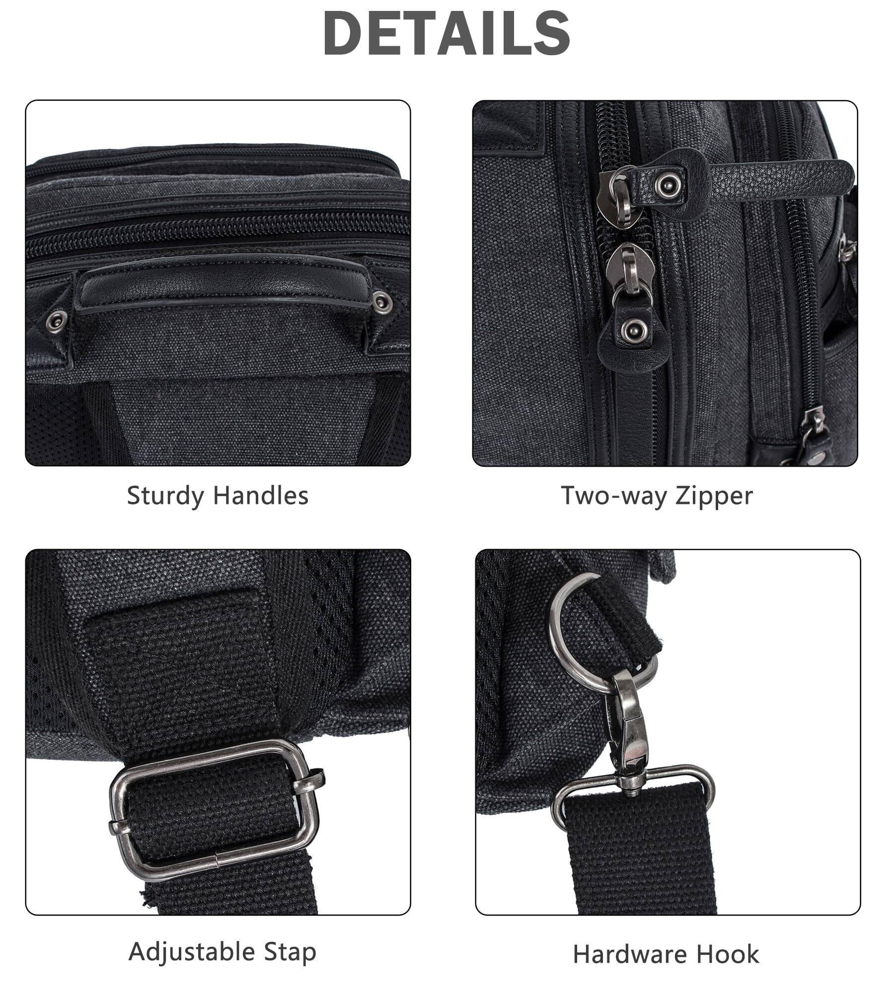DETAILS

- Sturdy Handles
- Two-way Zipper
- Adjustable Stap
- Hardware Hook