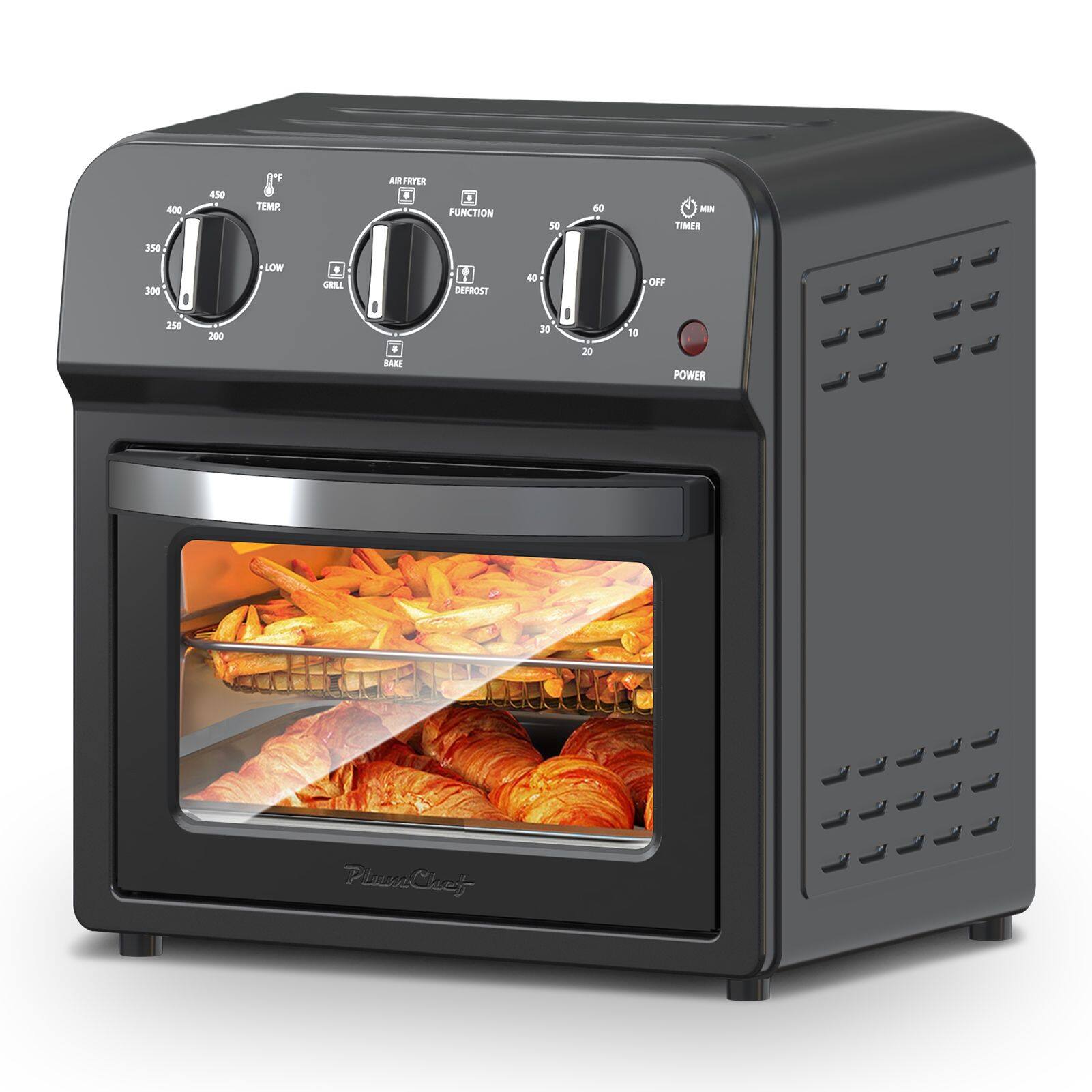 400 450 1* TEMP AM FRYER + a FUNCTION 50 60 - TIMER 350 300 250 200 LOW . GRILL a BAKE f DEFOST 40 DE I 20 10 OFF POWER PlumChay