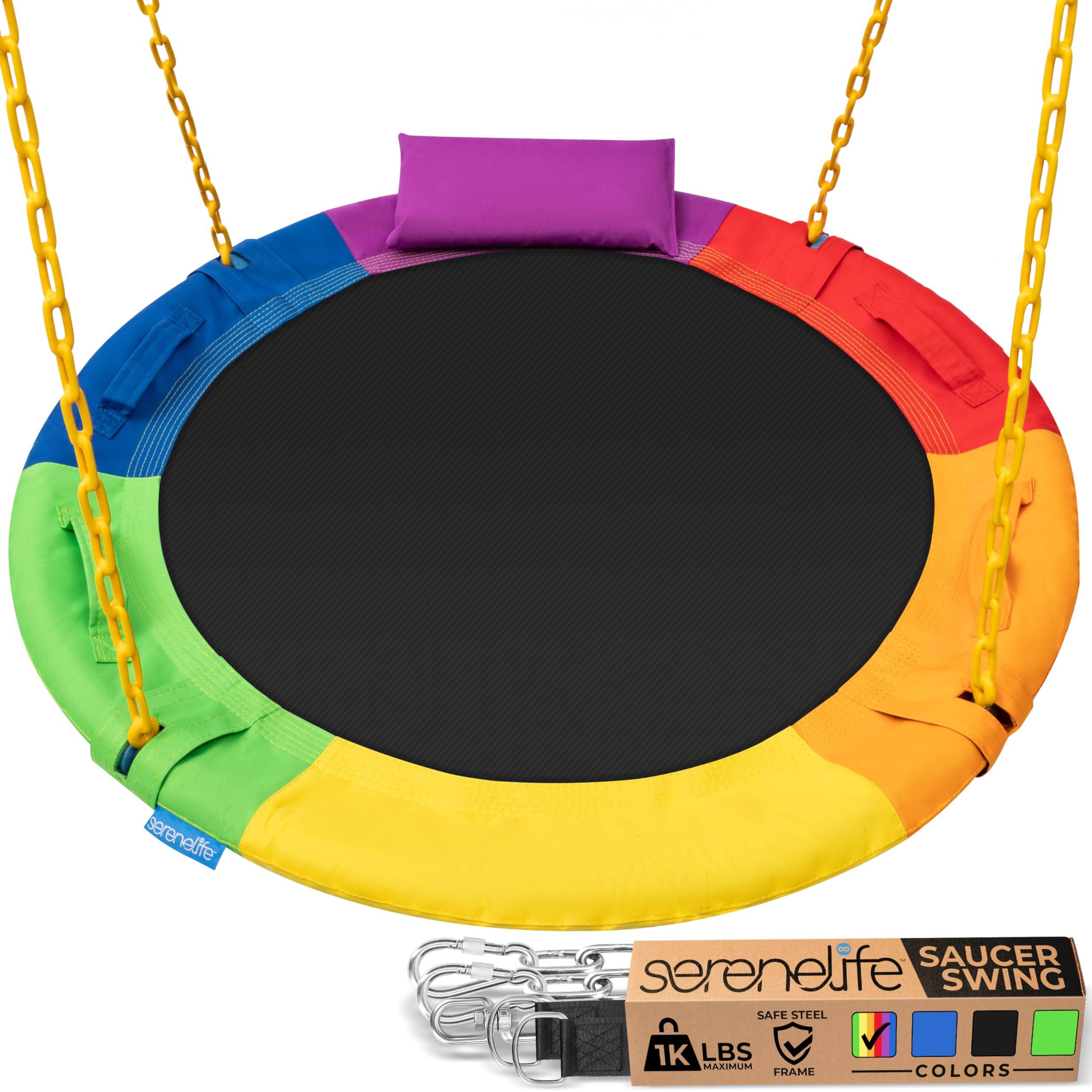 serenelife SAUCER SWING  
SAFE STEEL  
1K LBS MAXIMUM  
FRAME COLORS