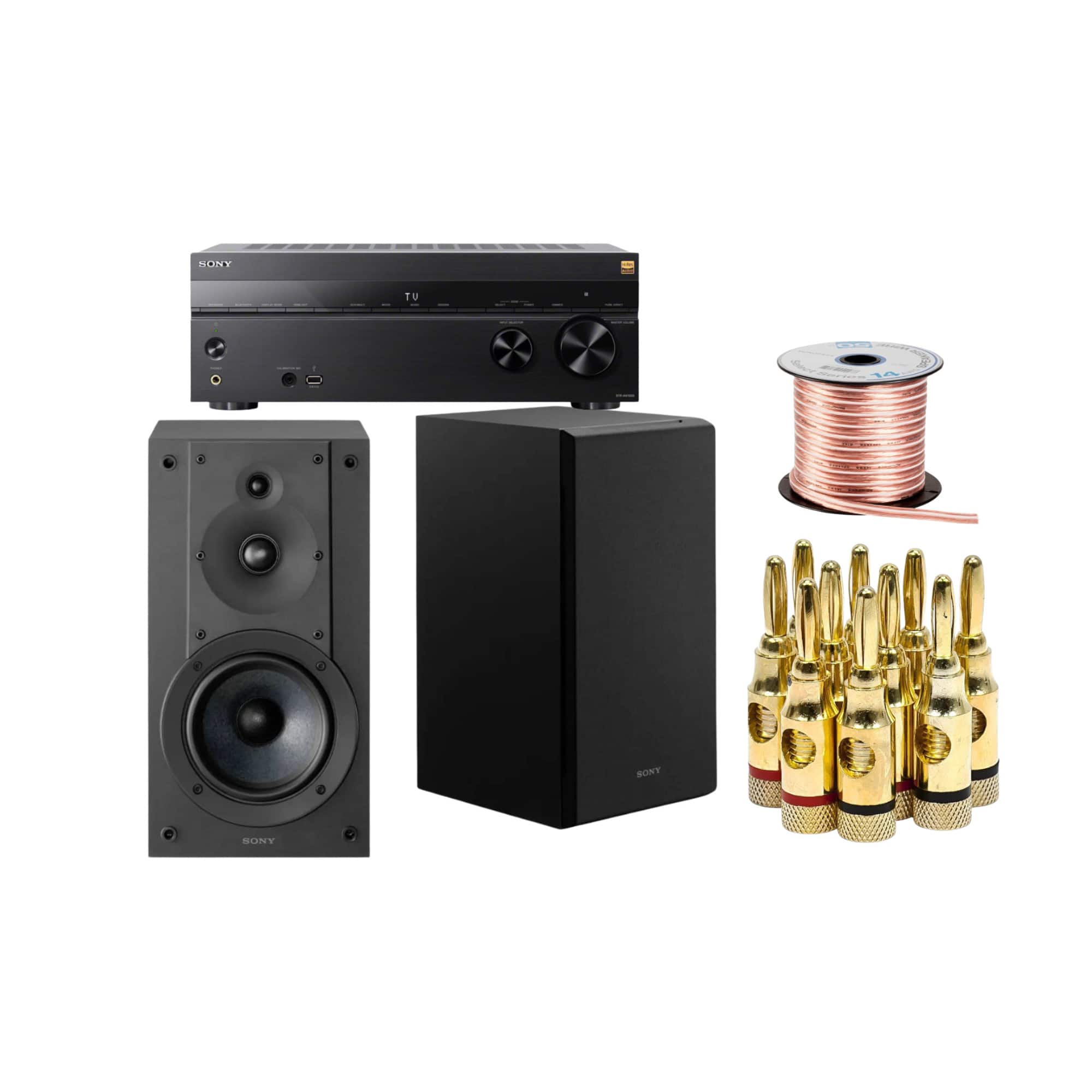 Sony - STR-AN1000 7.2 Channel 8K AV Receiver (Black) with Accessories Bundle