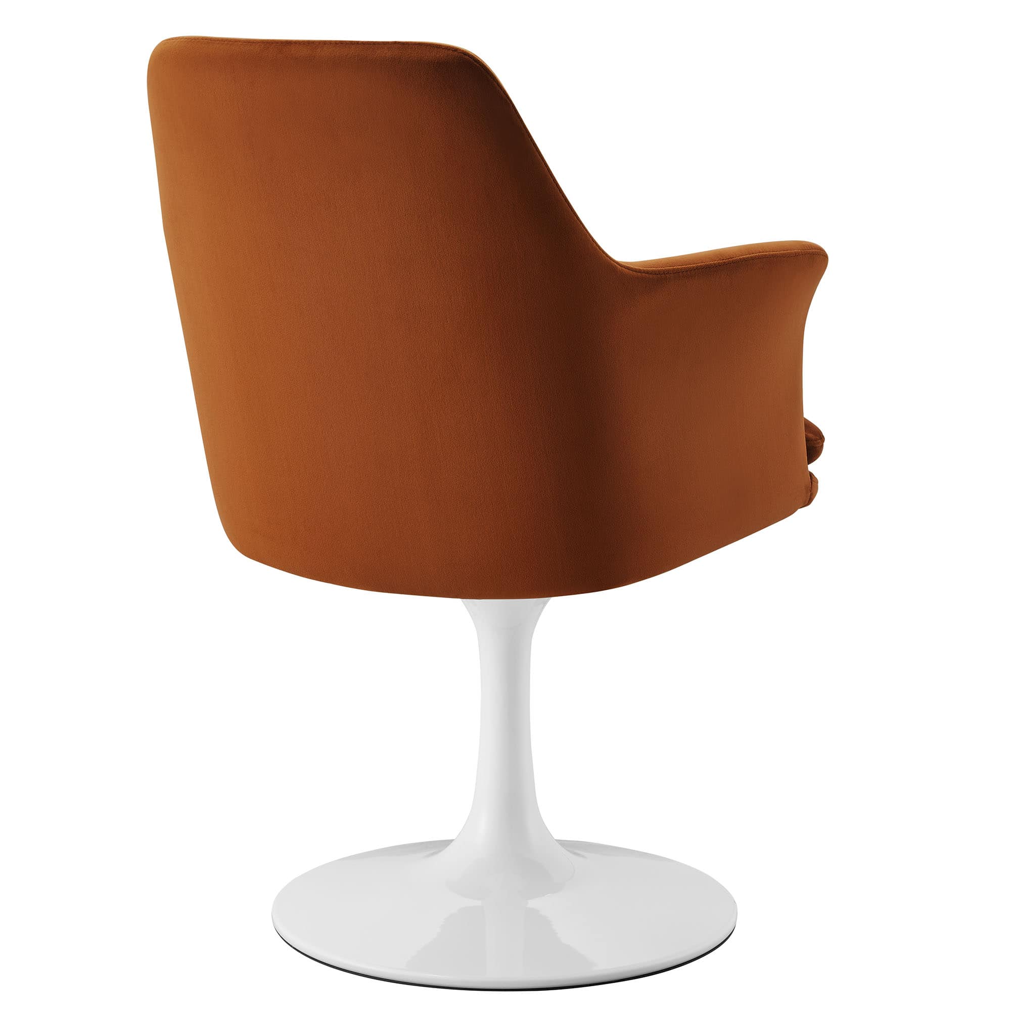 Lippa Swivel Dining Armchair by Modway - White Rust - Thumbnail 5