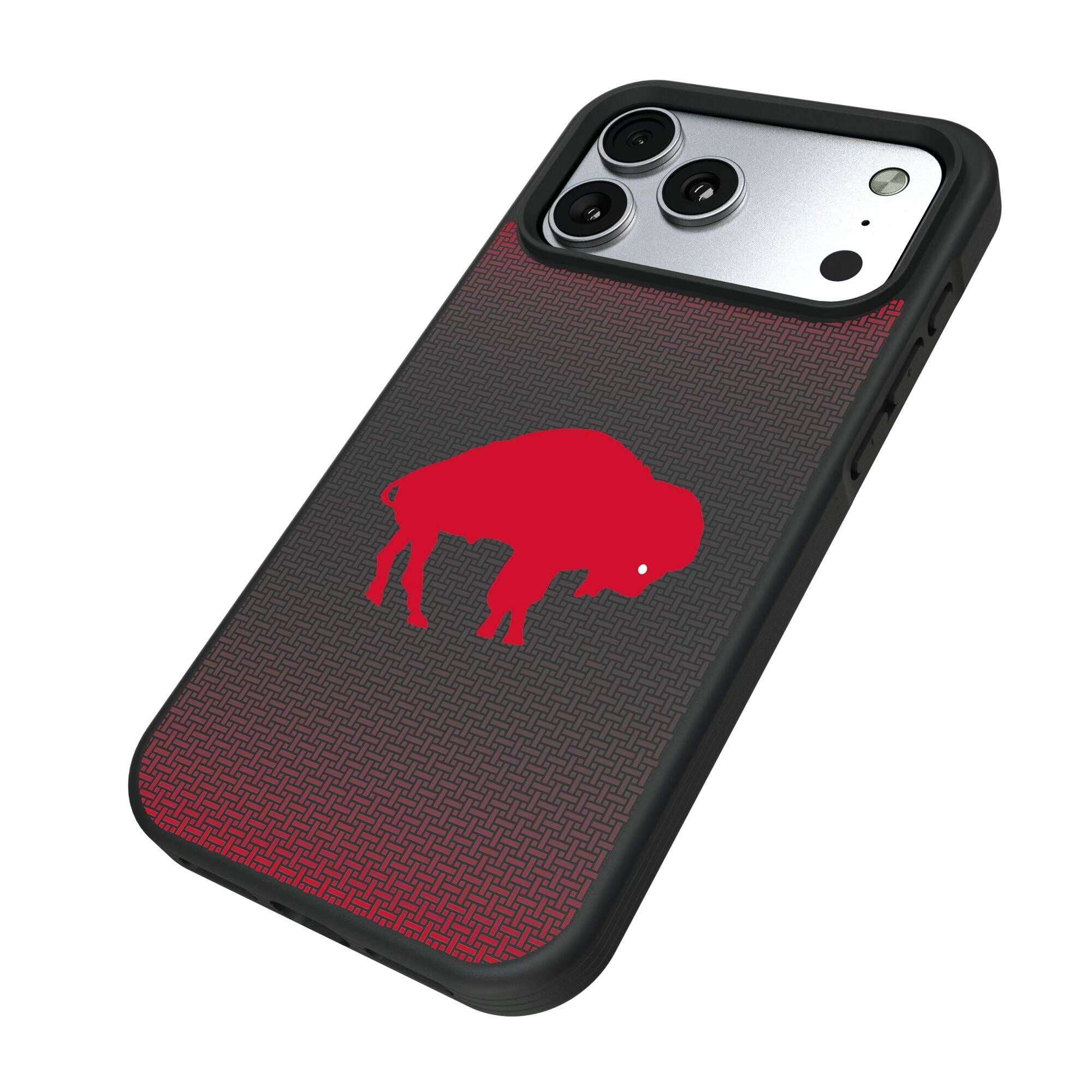 Alt View 1. Keyscaper - Buffalo Bills Linen Logo iPhone Bump Case - 16 - Black.