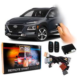 MPC - Remote Start Kit For Hyundai Kona 2018-2021 | w/ 2-Way Remotes | Plug and Play - Black