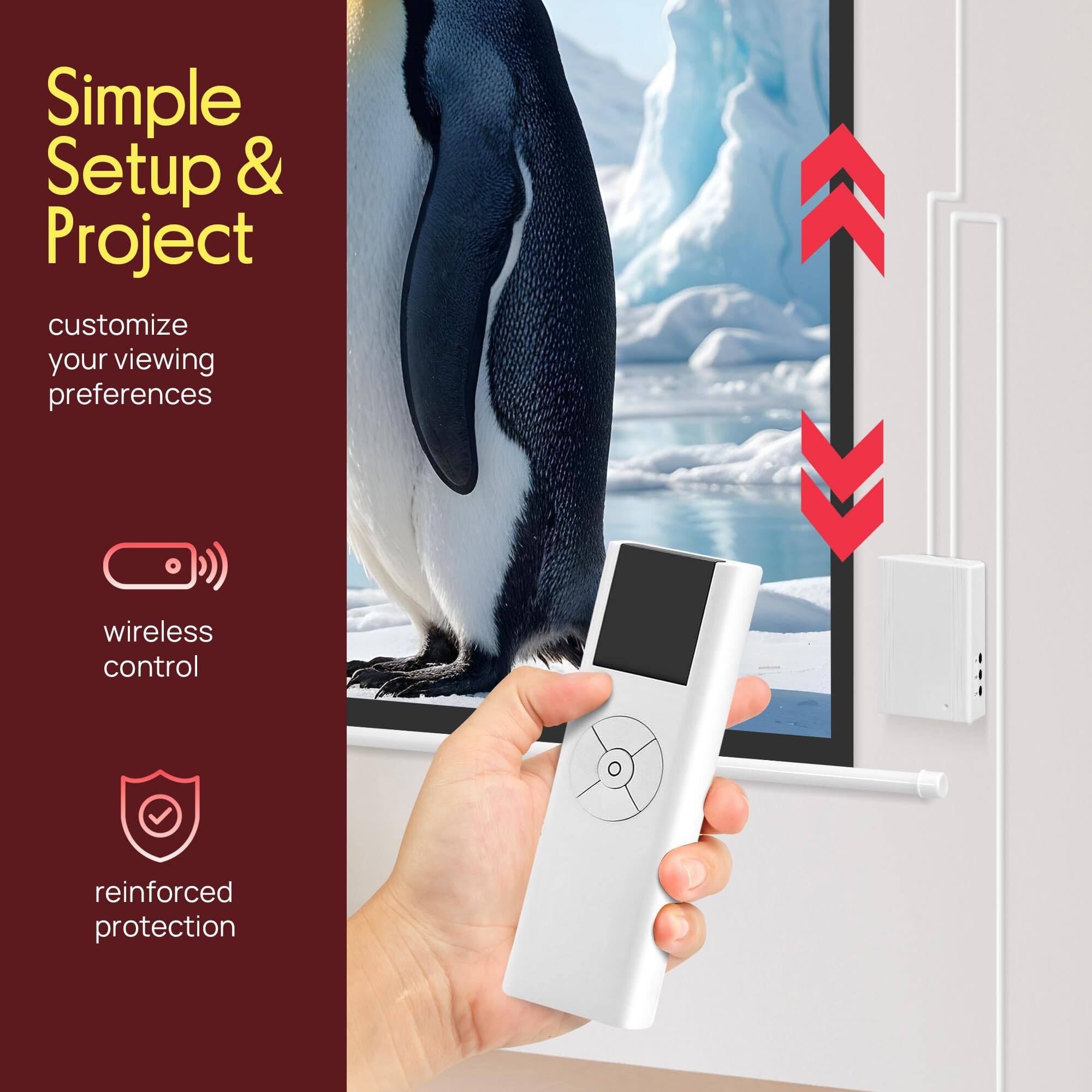 Simple Setup & Project

- customize your viewing preferences
- wireless control
- reinforced protection
