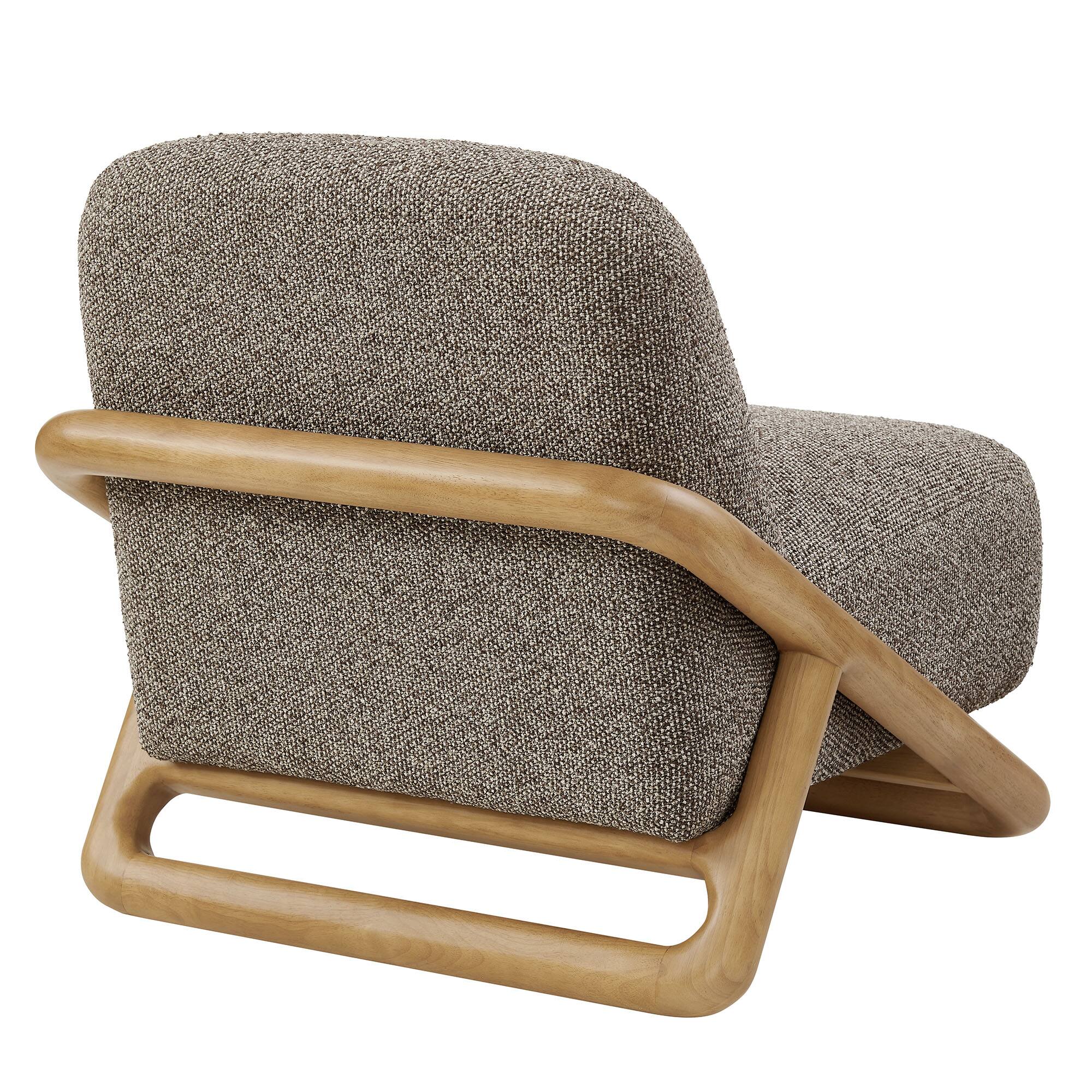 Alt View 3. Modway - Vander Textured Fabric Accent Chair by Modway - Chestnut Earth.