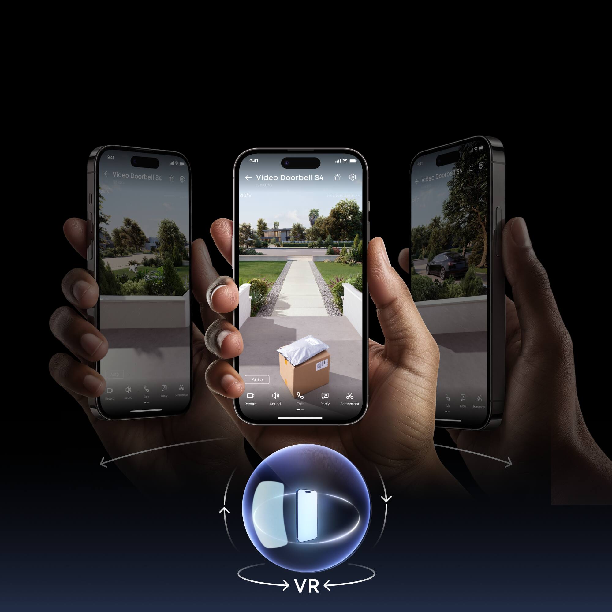 941 F Video Doorbell S4  
9-41 Video Doorbell S4 RIKE/S  
Video Doorbell +  
buty  
Am 0 raced  
0 but  
Daily  
A back  
Auto Record Sound  
at  
Reply  
Screenshot  
6 of  
I Asly jourshier  
VR