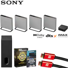 Sony - HT-A9M2 BRAVIA Theater Quad w/ BRAVIA Theatre Sub 7 Subwoofer + 26 Month Extended Warranty Protection Bundle