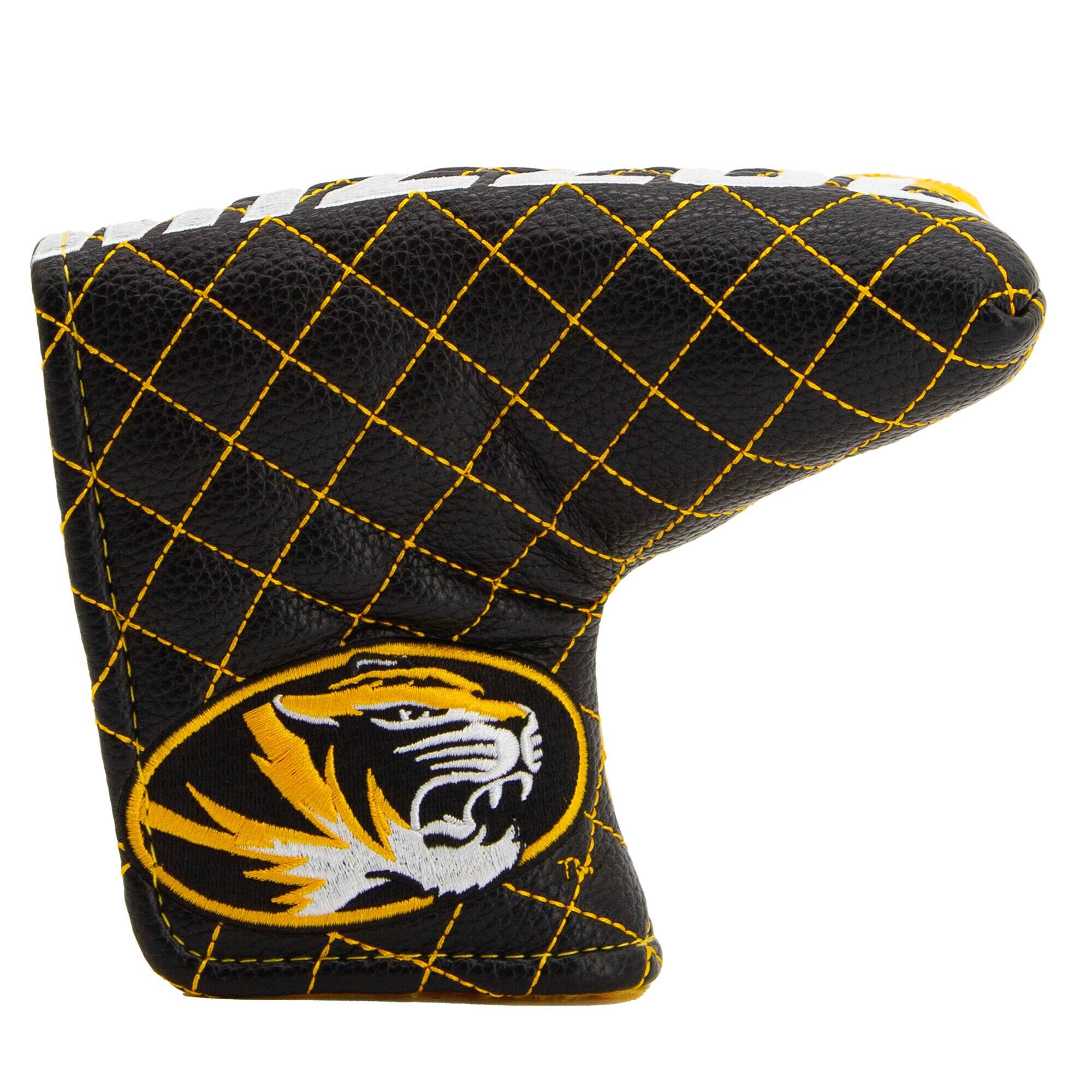 Front. Team Golf - Missouri Tigers Quilted Blade Putter Cover - Multicolor.