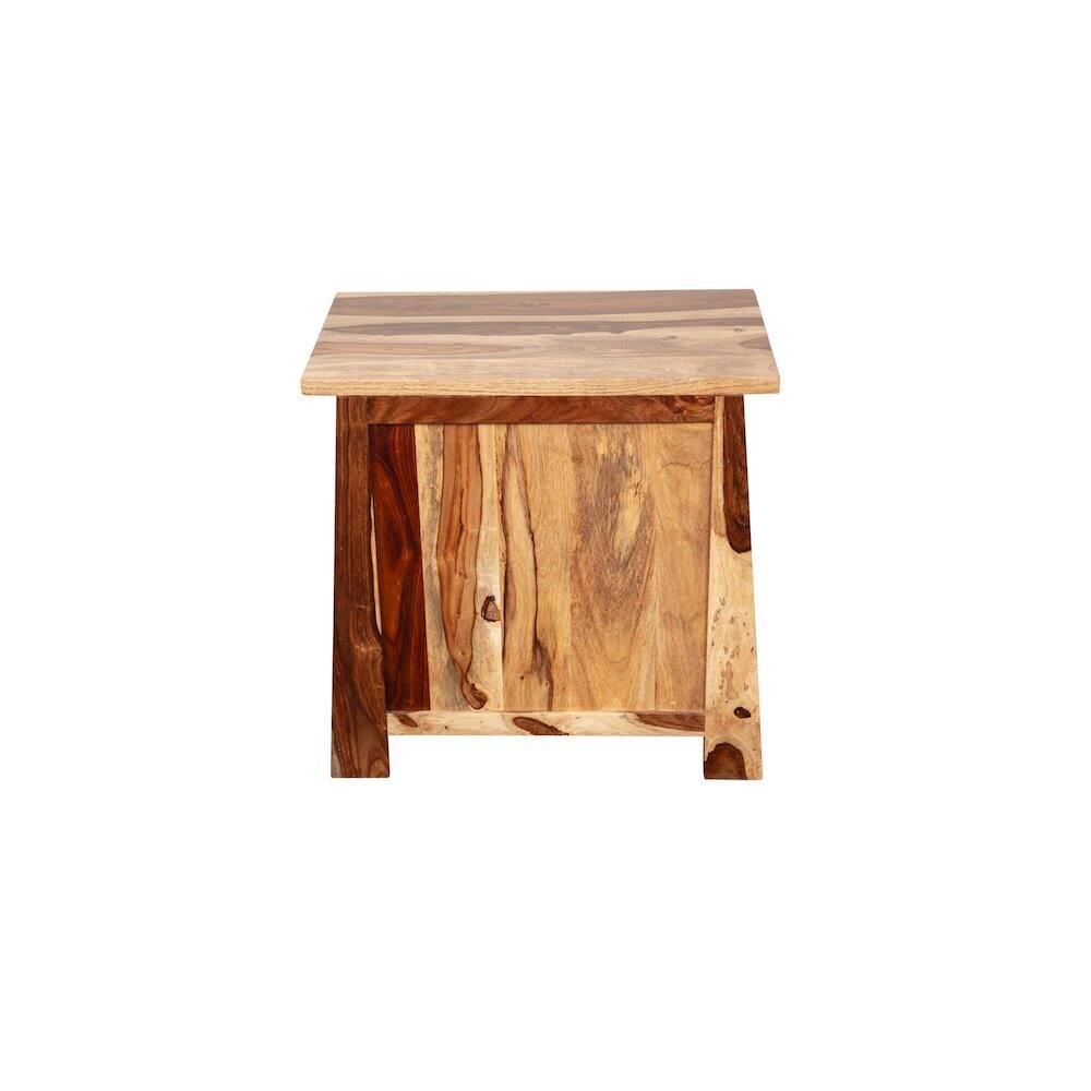 Back. Porter Designs - Kalispell Solid Sheesham Wood Nightstand - Natural.