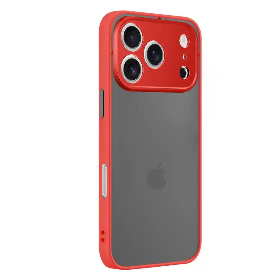 Custodia Silicone Per IPhone 17 Pro Max (6.9") Topme | Protezione Morbida TPU, Design Preciso, Rosso Cina