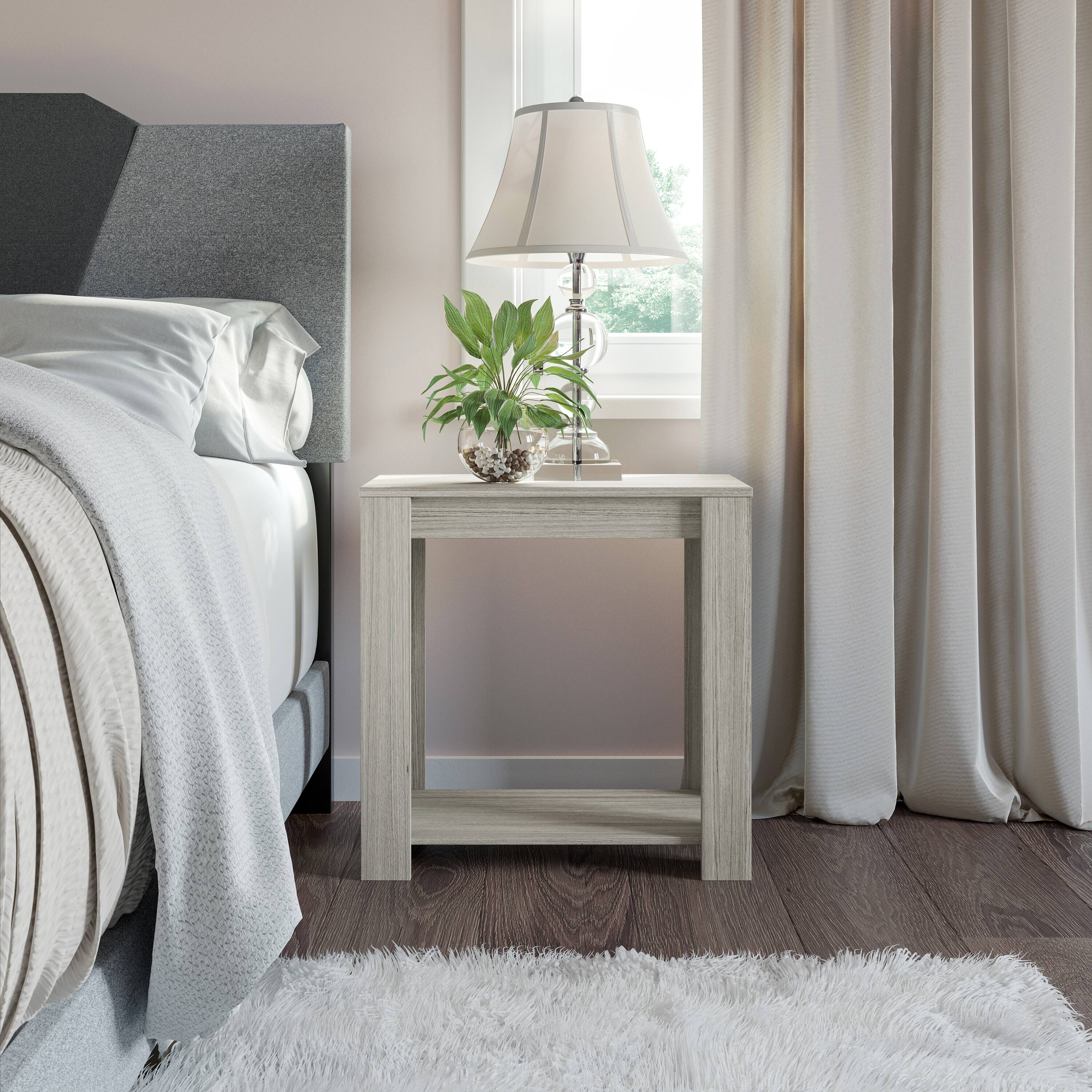 Alt View 1. Boyd Sleep - Boyd Sleep Brisbane Low Profile Open Storage Nightstand - Barnwood Grey.