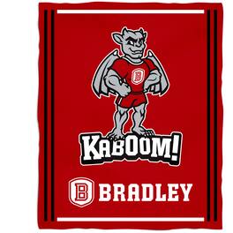Vive La Fete - Bradley Braves 36'' x 48'' Children's Mascot Plush Blanket - Multicolor