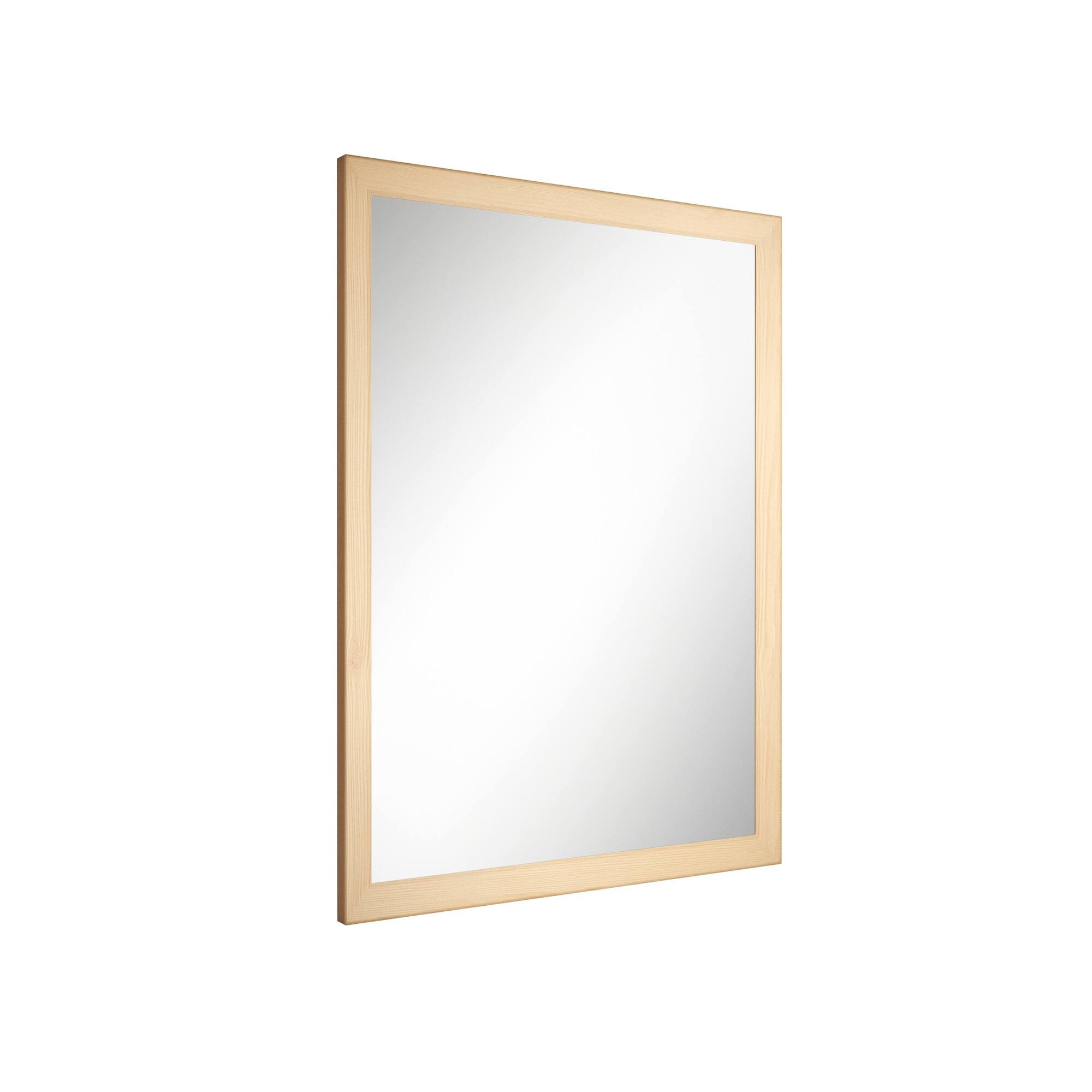 Alt View 2. Boyel Living - 30 in W x 22 in L Dark Wood Grain Rectangular Slanted Edge Aluminum Framed Wall Bathroom Vanity Mirror.