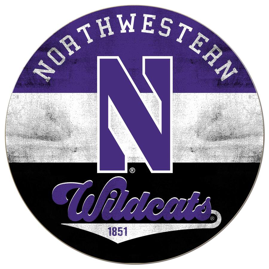 Max 20 Sign Jardine Northwestern Wildcats 20'' x 20'' Retro Logo Circle Sign Purple ...