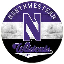 Jardine - Northwestern Wildcats 20'' x 20'' Retro Logo Circle Sign - Purple